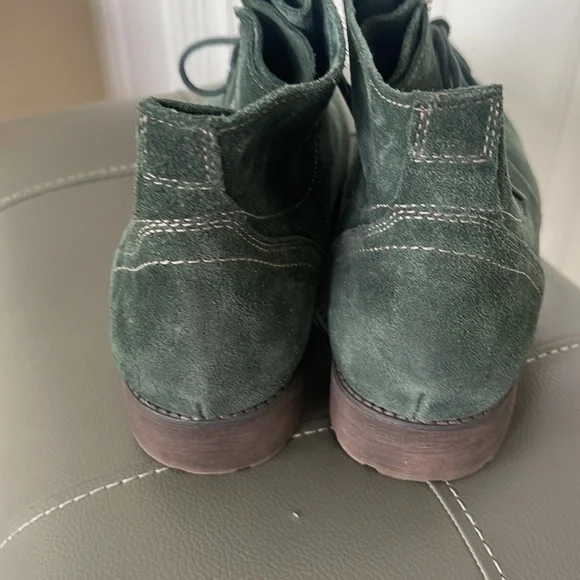 Naturalizer Women's Endellion Green Suede Leather lace up booties Sz 11M - Picture 8 of 16